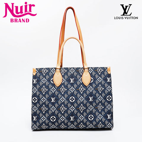 LOUIS VUITTON 2020 On the Go 1854 MM Tote Bag Navy WS21097