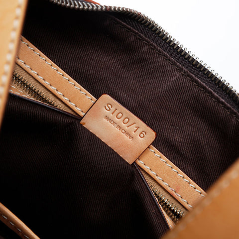 CELINE PVC Macadam Hobo Shoulder Bag Brown WS21098