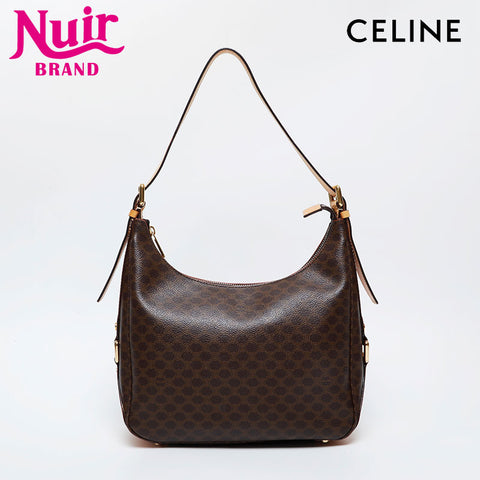 CELINE PVC Macadam Hobo Shoulder Bag Brown WS21098 – NUIR