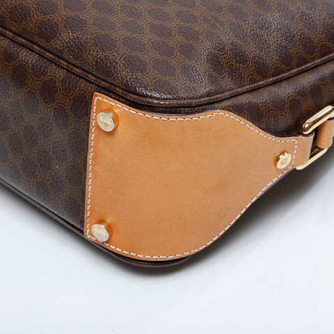 CELINE PVC Macadam Hobo Shoulder Bag Brown WS21098