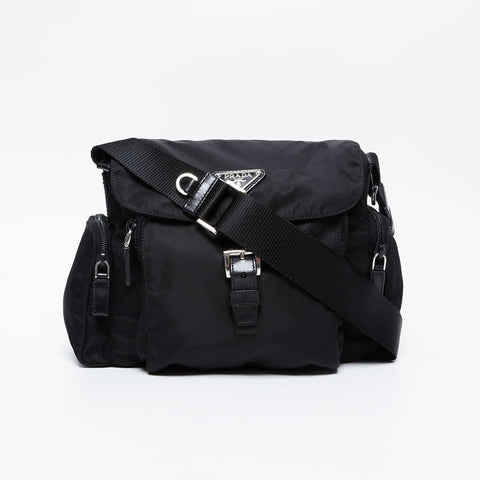 PRADA Nylon Shoulder Bag black WS21100