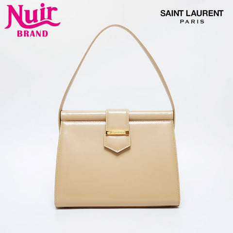 YVES SAINT LAURENT Leather top handle Handbag beige WS21102