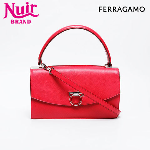 Salvatore Ferragamo 2-way leather Gancini top handle Handbag pink WS21103