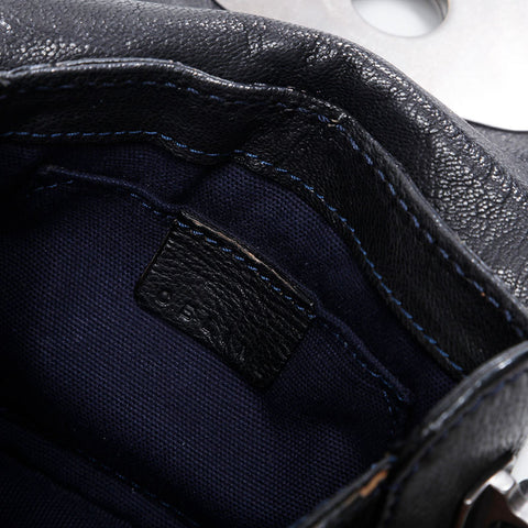 CELINE leather Shoulder Bag black WS21104