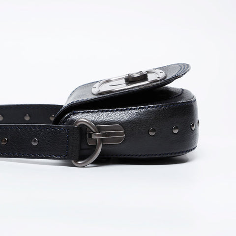 CELINE leather Shoulder Bag black WS21104