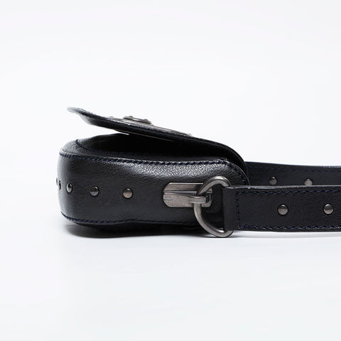 CELINE leather Shoulder Bag black WS21104