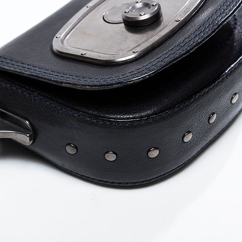 CELINE leather Shoulder Bag black WS21104