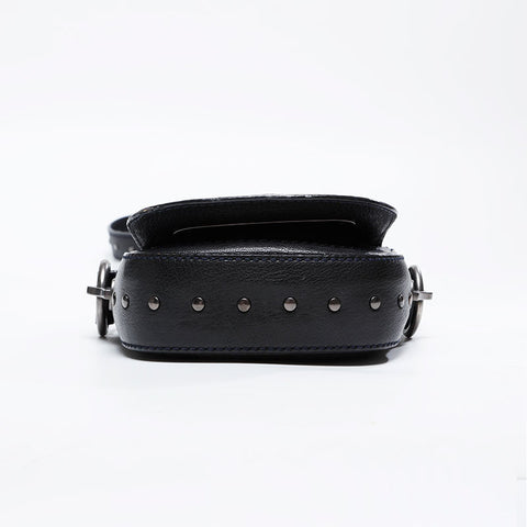 CELINE leather Shoulder Bag black WS21104