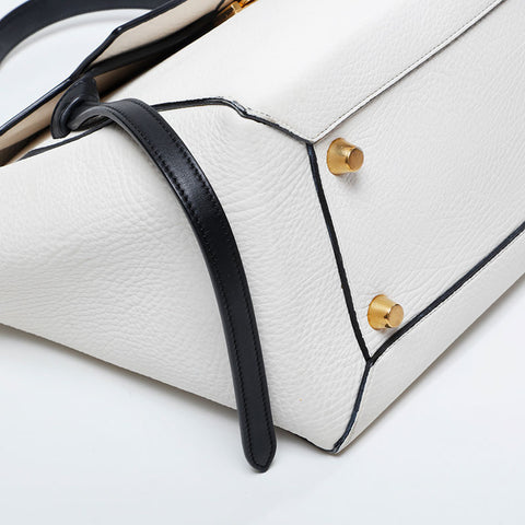 CELINE Leather 2way belt bag Handbag white WS21111