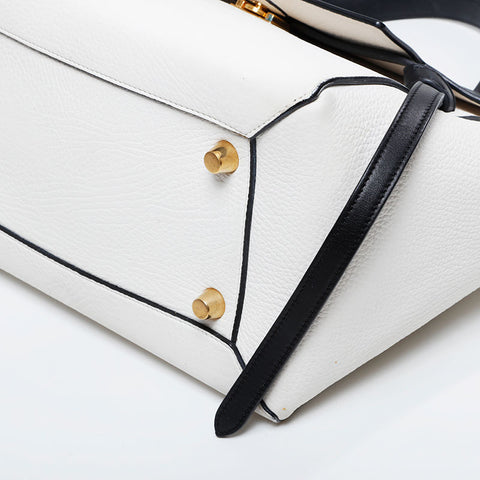 CELINE Leather 2way belt bag Handbag white WS21111