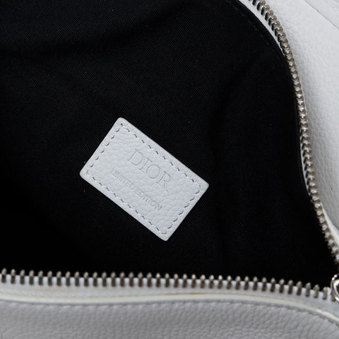 Christian Dior Saddlebag Leather Shoulder Bag white WS21112