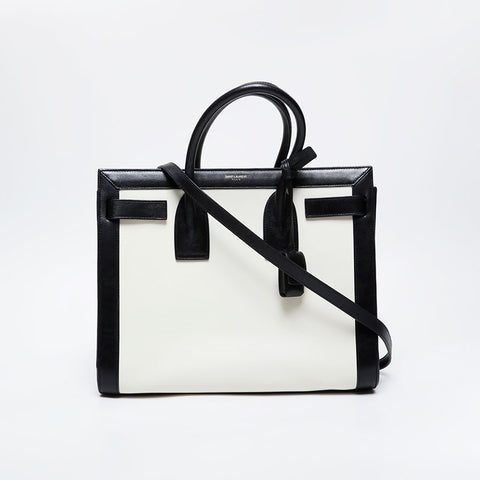 YVES SAINT LAURENT Sac de Jour Small Leather 2-Way Bag Handbag white WS21113