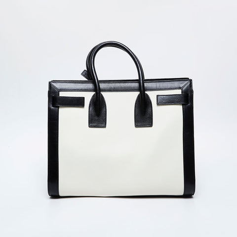 YVES SAINT LAURENT Sac de Jour Small Leather 2-Way Bag Handbag white WS21113