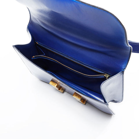HERMES Constance 23 Leather 1970-1990s Shoulder Bag blue WS21114