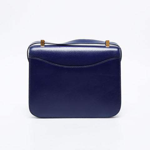 HERMES Constance 23 Leather 1970-1990s Shoulder Bag blue WS21114