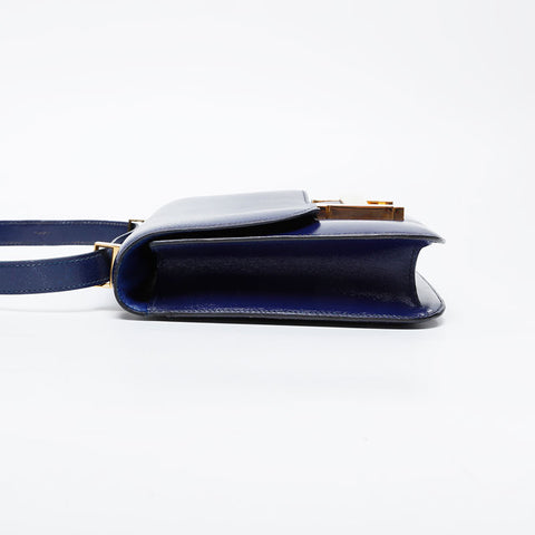HERMES Constance 23 Leather 1970-1990s Shoulder Bag blue WS21114