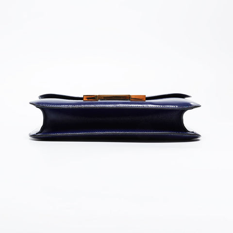 HERMES Constance 23 Leather 1970-1990s Shoulder Bag blue WS21114