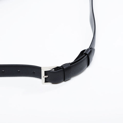 PRADA Triangle Logo Nylon Belt Pouch Waist bag black WS21117