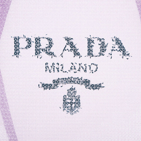 PRADA Sequined Mini Tote Mesh Handbag purple WS21119