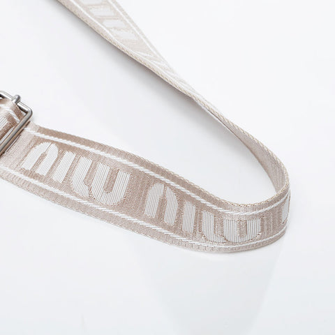Miu Miu Vitello Shine Logo Mini Tote 21 Stainless Steel Handbag white WS21120
