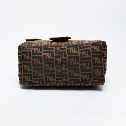 FENDI Zucca mamma bucket Shoulder Bag Brown WS21121