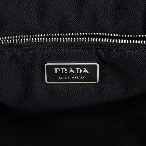 PRADA Nylon and Nappa Leather 2-Way Tessuto Mini Tote Handbag black WS21123