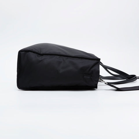 PRADA Nylon and Nappa Leather 2-Way Tessuto Mini Tote Handbag black WS21123