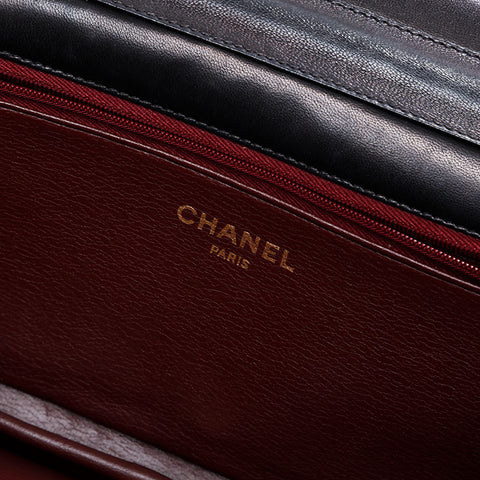 CHANEL Full flap lambskin Chain Shoulder Bag black WS21124
