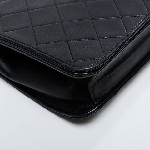 CHANEL Full flap lambskin Chain Shoulder Bag black WS21124