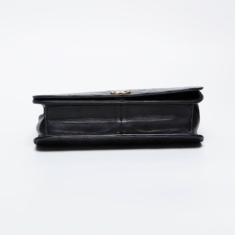 CHANEL Full flap lambskin Chain Shoulder Bag black WS21124