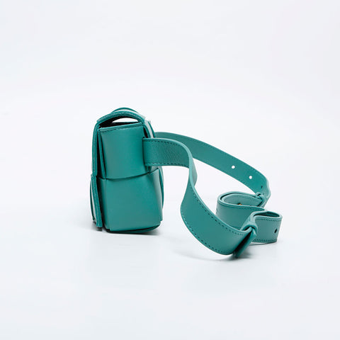 BOTTEGAVENETA 迷你盒式 INTRECCIATO 身体包 肩包 绿色 WS21125