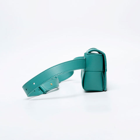 BOTTEGAVENETA 迷你盒式 INTRECCIATO 身体包 肩包 绿色 WS21125