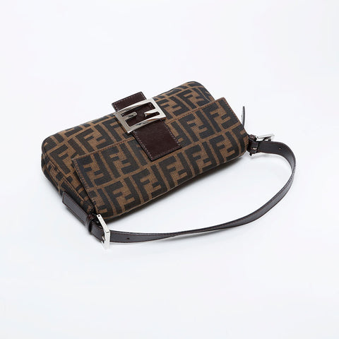 FENDI Zucca mamma bucket Shoulder Bag Brown WS21126