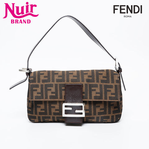 FENDI Zucca mamma bucket Shoulder Bag Brown WS21126