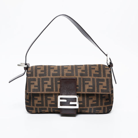 FENDI Zucca mamma bucket Shoulder Bag Brown WS21126