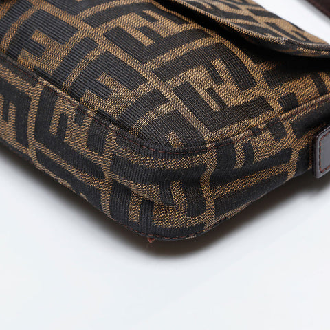 FENDI Zucca mamma bucket Shoulder Bag Brown WS21126