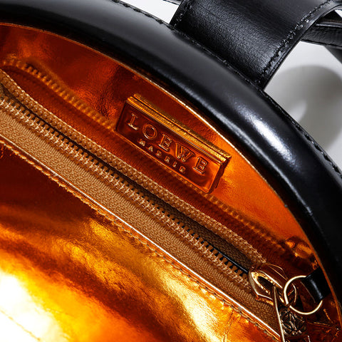 LOEWE Leather Round Handbag black WS21130