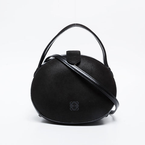 LOEWE Leather Round Handbag black WS21130