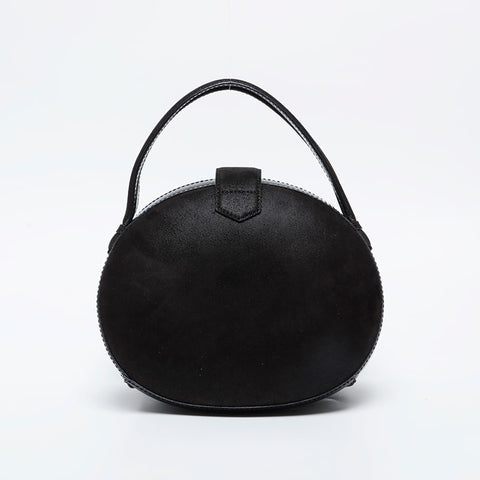LOEWE Leather Round Handbag black WS21130