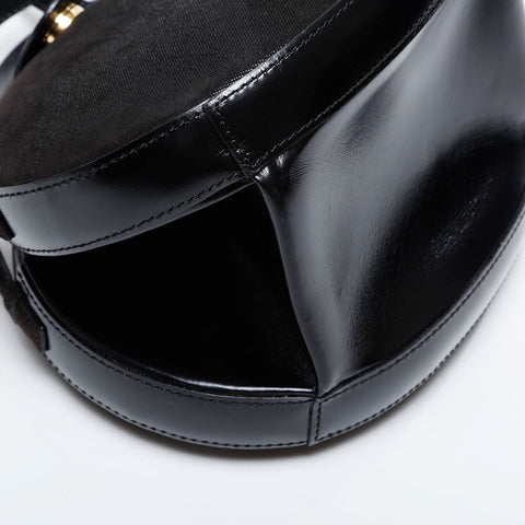LOEWE Leather Round Handbag black WS21130