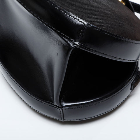 LOEWE Leather Round Handbag black WS21130