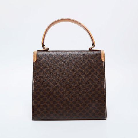 CELINE Macadam PVC Handbag Brown WS21132
