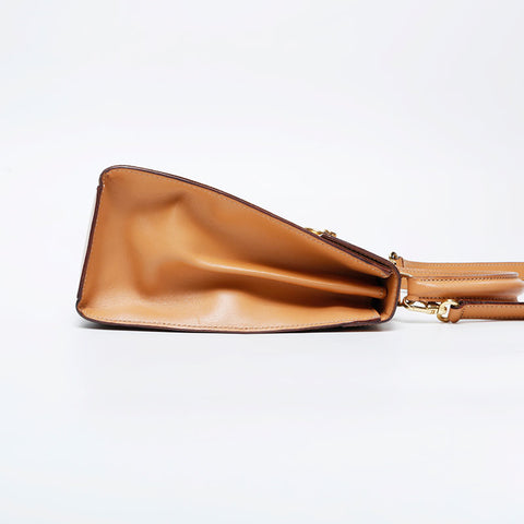CELINE Macadam PVC Handbag Brown WS21132