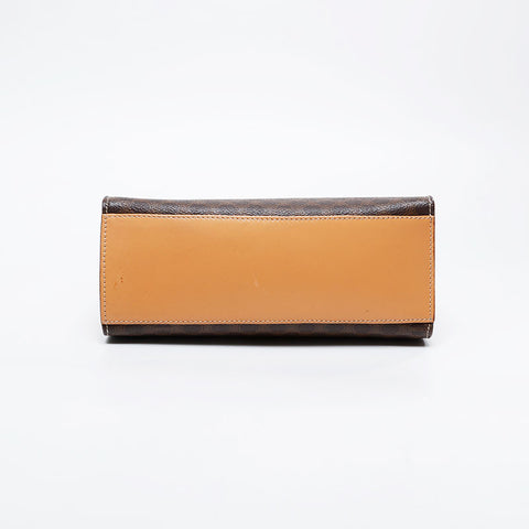 CELINE Macadam PVC Handbag Brown WS21132