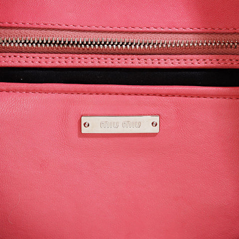 Miu Miu Large Matelassé Crystal Shoulder Bag pink WS21133