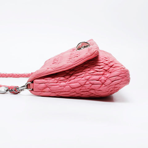 Miu Miu Large Matelassé Crystal Shoulder Bag pink WS21133