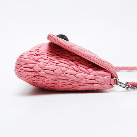 Miu Miu Large Matelassé Crystal Shoulder Bag pink WS21133