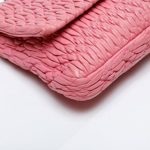 Miu Miu Large Matelassé Crystal Shoulder Bag pink WS21133