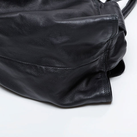 LOEWE Nappa Aire Leather Anagram Shoulder Bag black WS21134