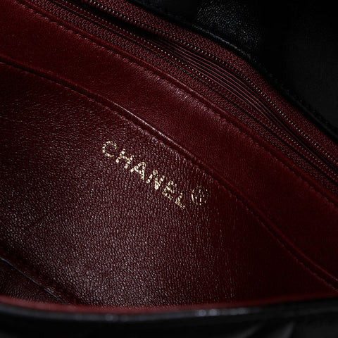 CHANEL No. 3 1994-1996 Diana Lambskin Chain Shoulder Bag black WS21141